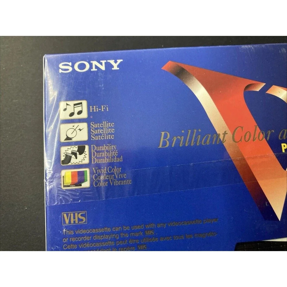 Sony T-120VF Blank VHS Video Tape Standard Grade 6 Hour NEW Sealed